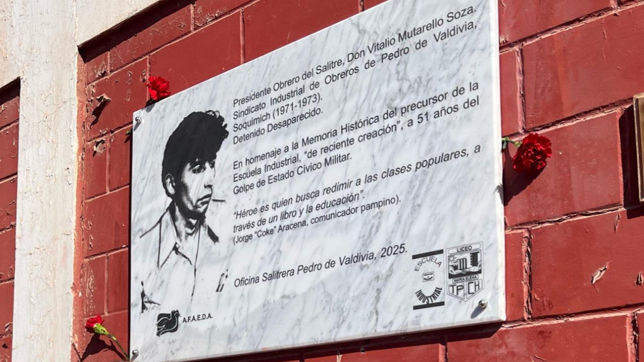 Placa a Vitalio Orlando Mutarello Soza