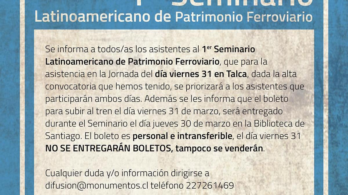 Imagen de Invitan a primer Seminario Latinoamericano de Patrimonio Ferroviario