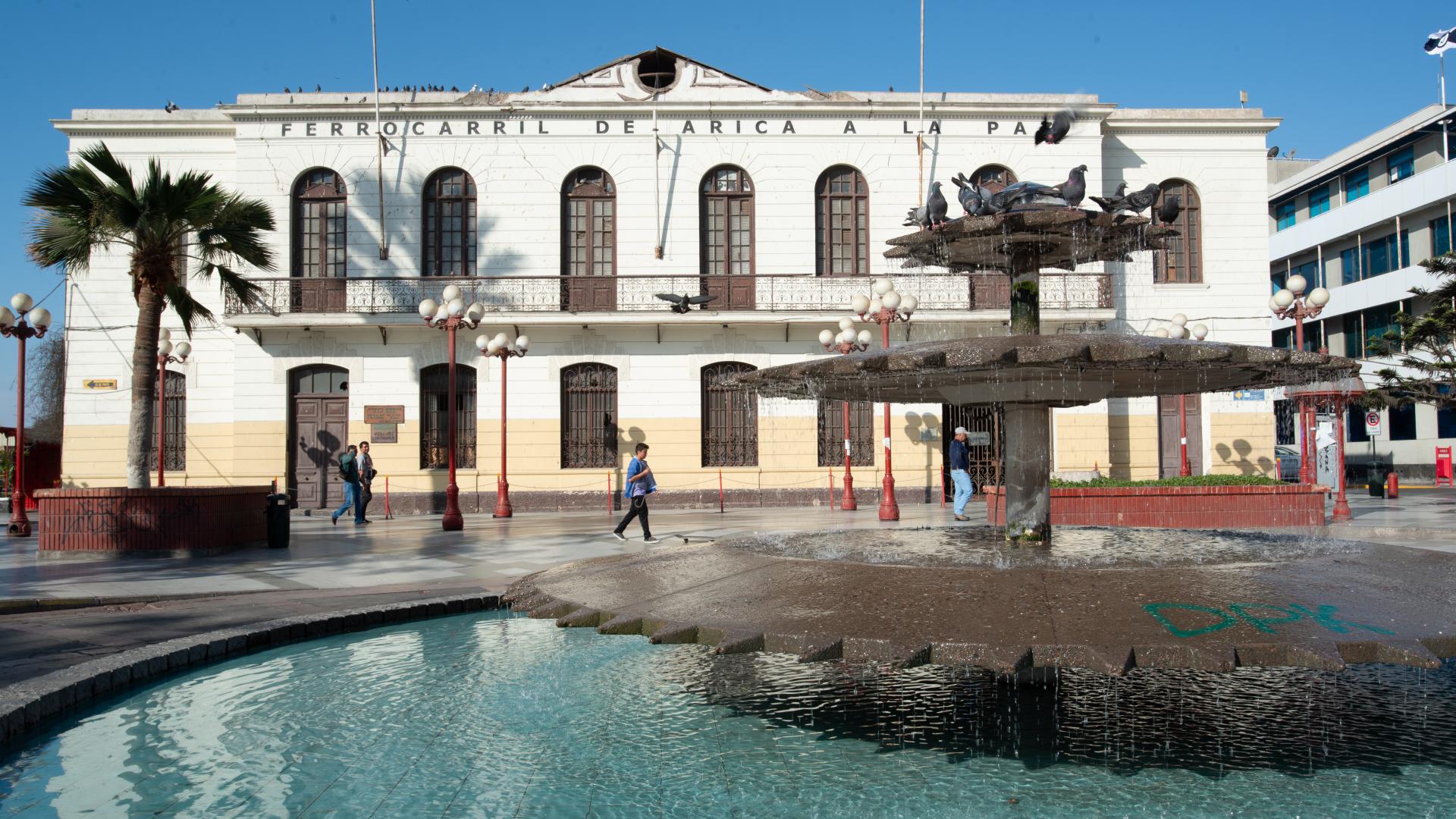 Imagen del monumento La Estación del ferrocarril de Arica - La Paz y su andén