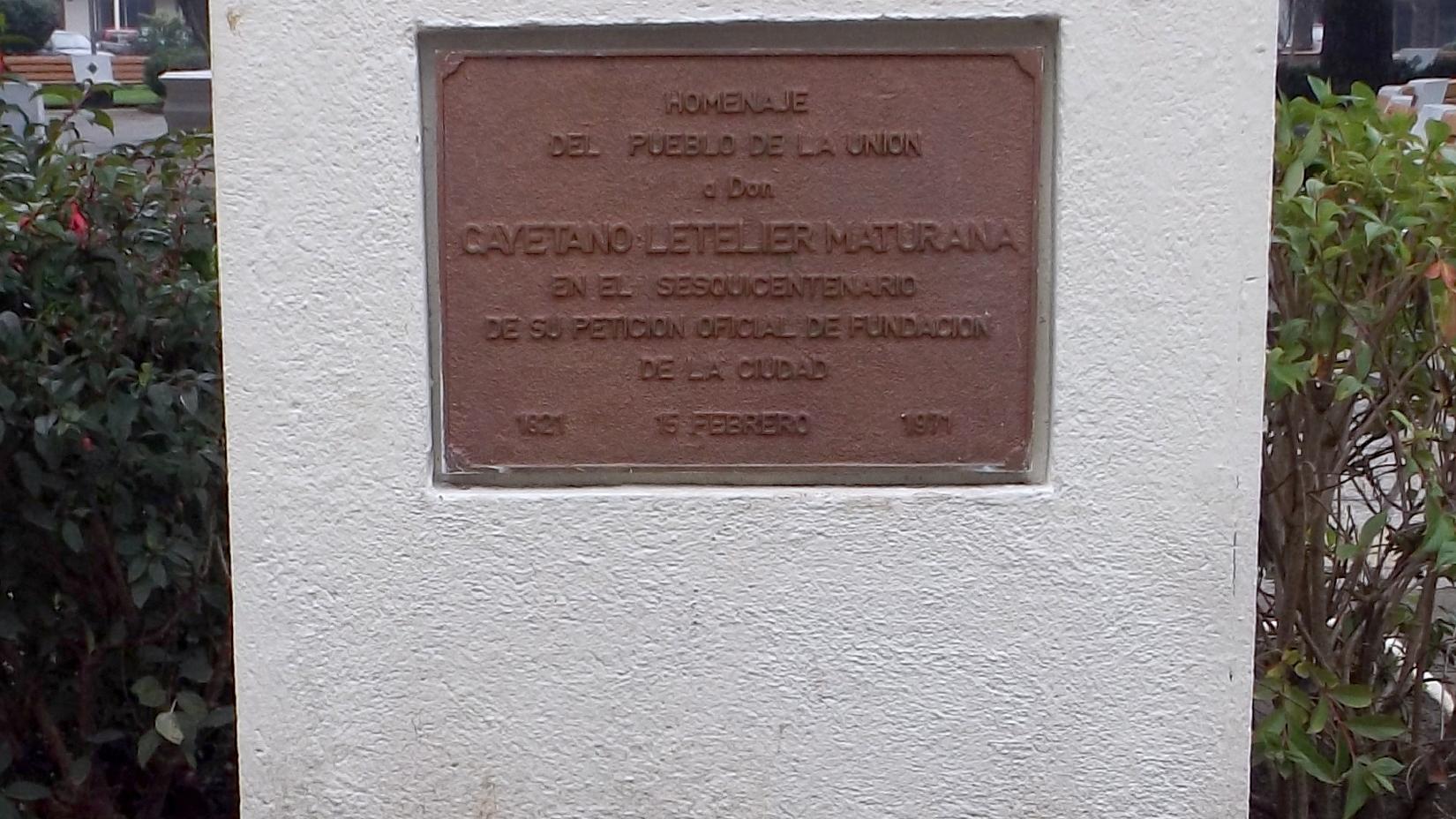 Imagen del monumento Cayetano Letelier Maturana