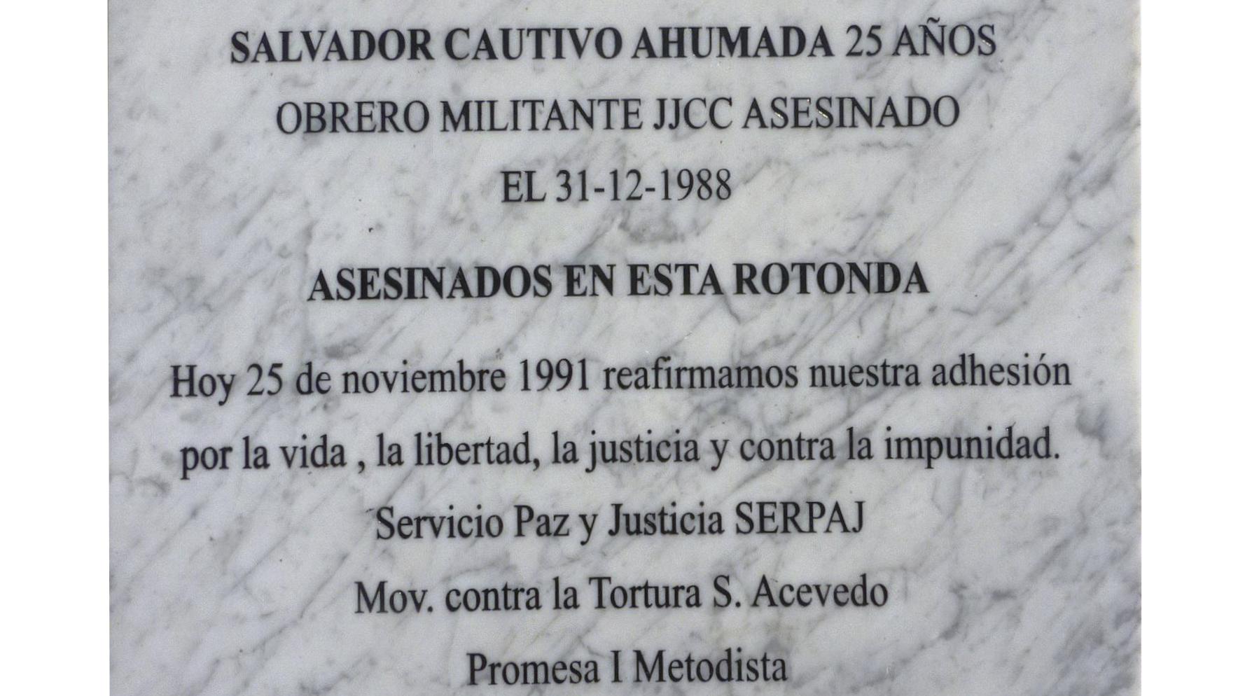 Imagen del monumento Salvador Cautivo Y Luis Contrera- Víctimas De La Dictadura