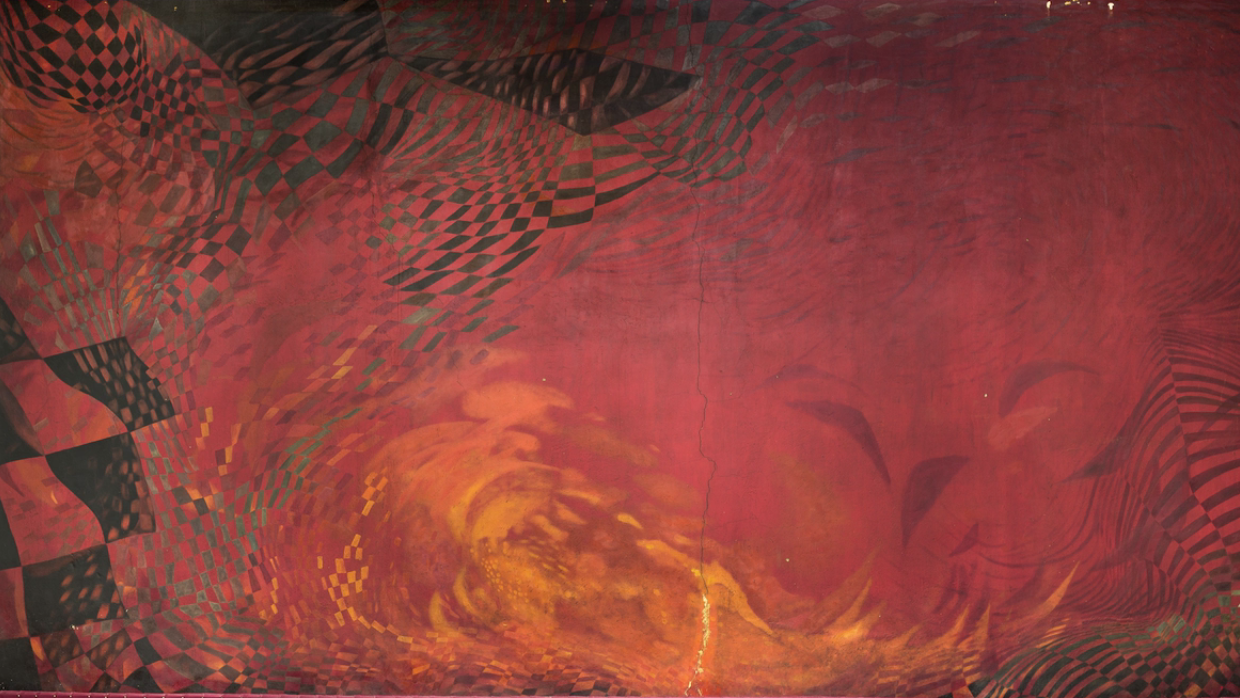 Imagen del monumento Mural "Terremoto" de Nemesio Antúnez