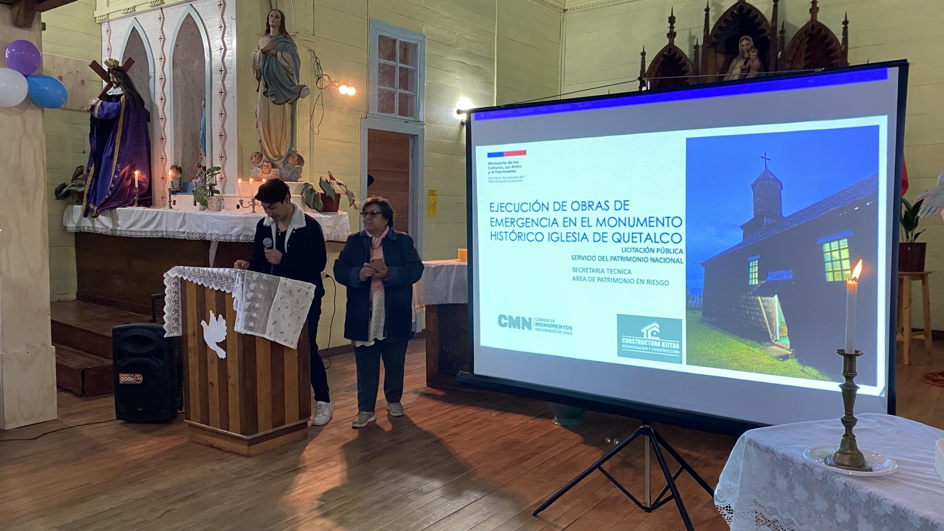 Imagen de Con éxito culminan obras de emergencia en Iglesia de Quetalco, en Chiloé