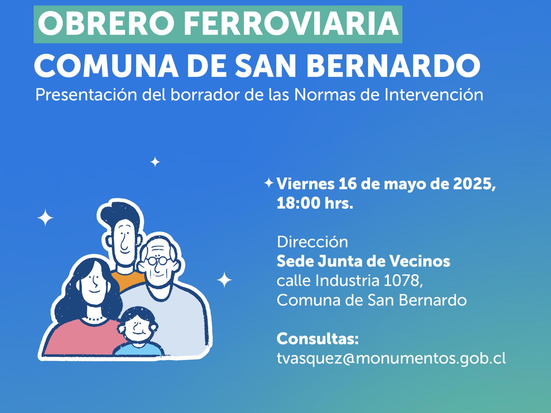 3ra PARTICIPACIÓN CIUDADANA ZT POBLACIÓN OBRERO FERROVIARIA COMUNA DE SAN BERNARDO