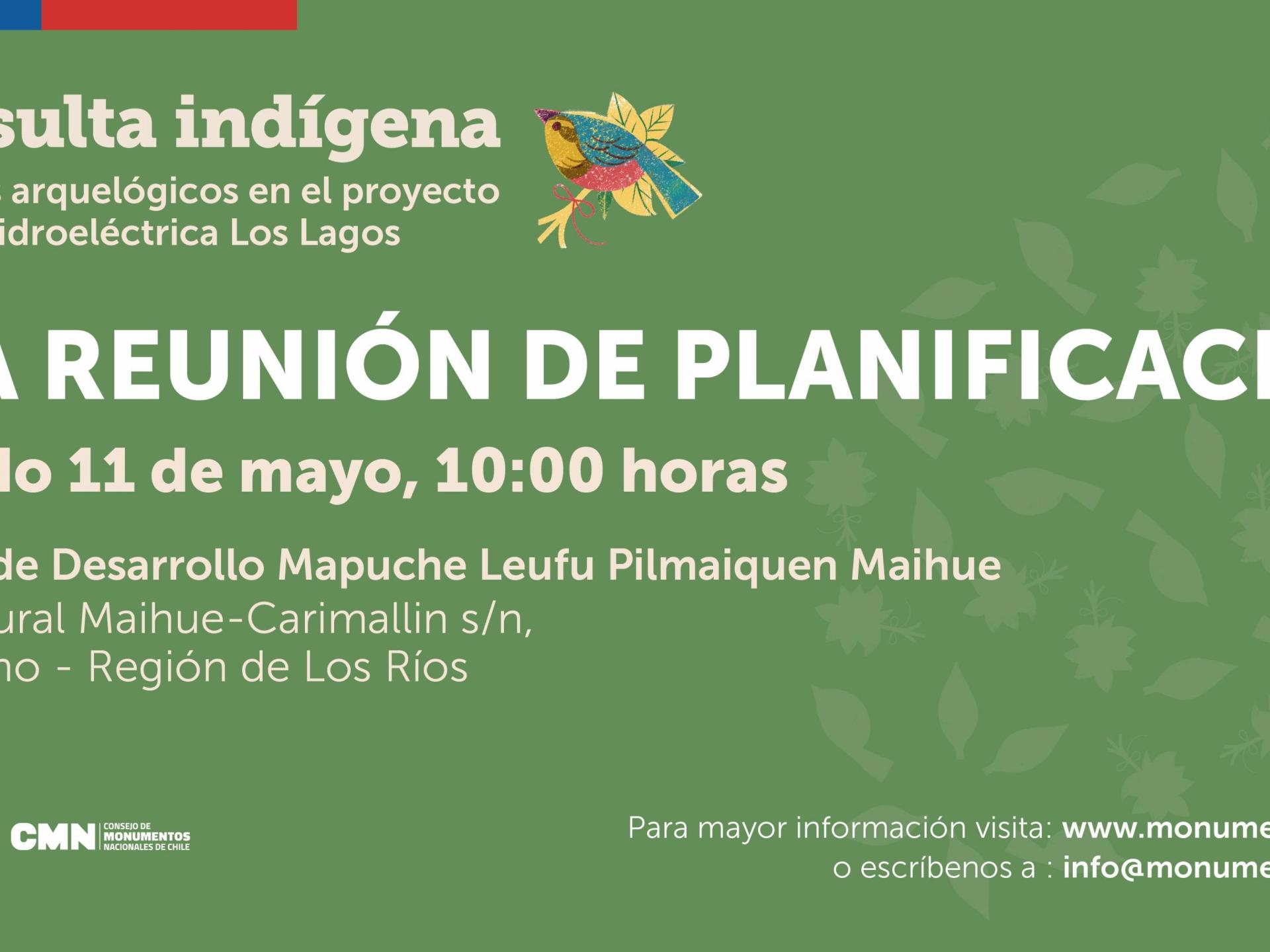 Imagen de Reunión de Planificación Consulta Indígena sobre hallazgos arqueólogicos Central Hidroeléctrica Los Lagos