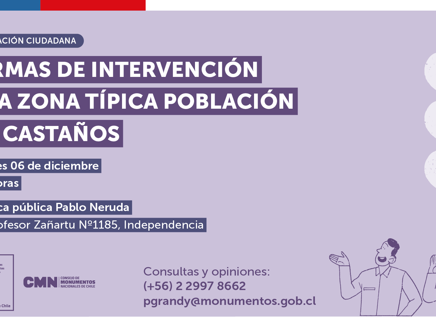 Imagen de ENCUENTRO DE PARTICIPACIÓN CIUDADANA NORMAS DE INTERVENCIÓN ÑPS CASTAÑOS INDEPENDENCIA