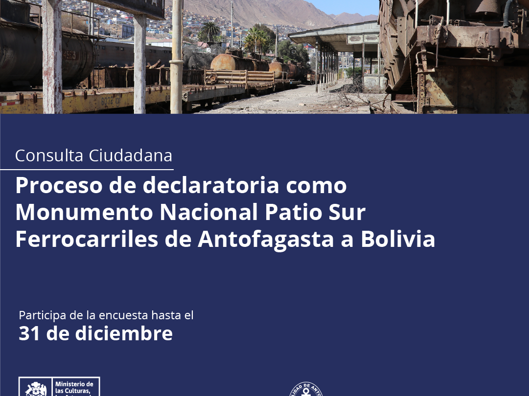 Imagen de Consulta ciudadana proceso de declaratoria como Monumento Nacional patio sur ferrocarriles de Antofagasta Bolivia