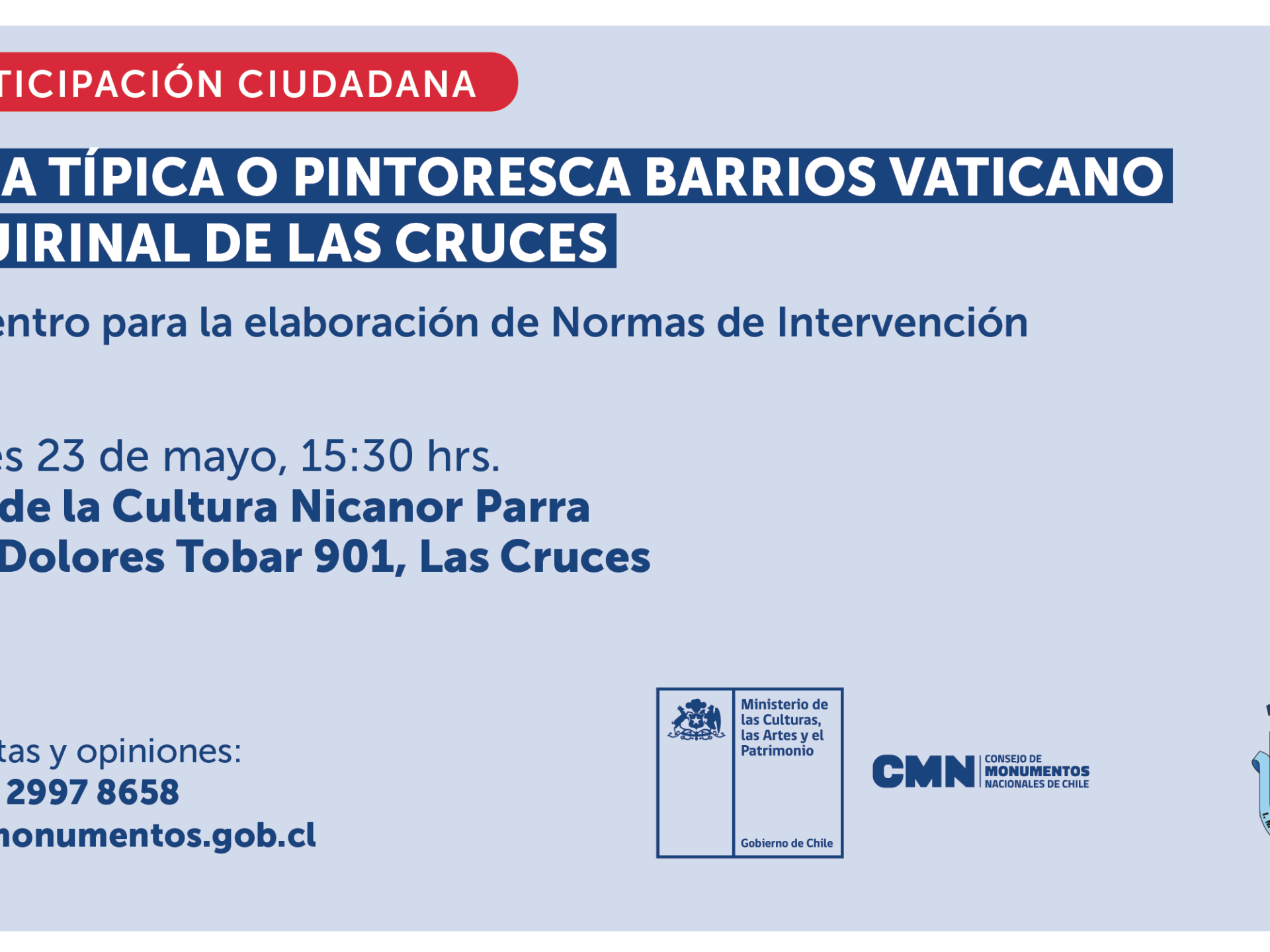 Imagen de 3° ENCUENTRO DE PARTICIPACIÓN DE CIUDADANA NORMAS DE INTERVENCIÓN BARRIOS VATICANO Y QUIRINAL, LAS CRUCES