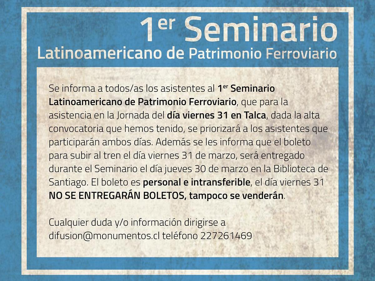 Imagen de Invitan a primer Seminario Latinoamericano de Patrimonio Ferroviario