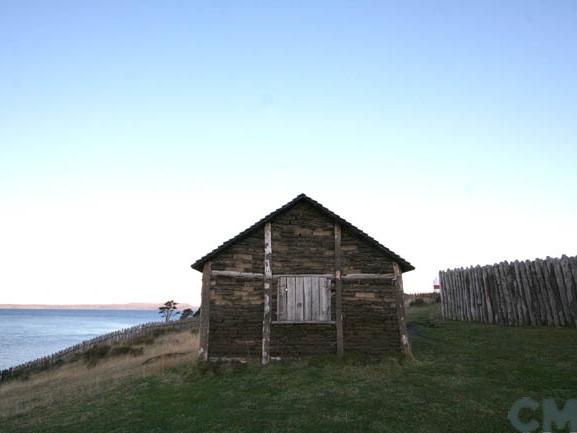 Imagen del monumento Fuerte Bulnes y toda la península denominada Punta Santa Ana