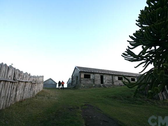 Imagen del monumento Fuerte Bulnes y toda la península denominada Punta Santa Ana