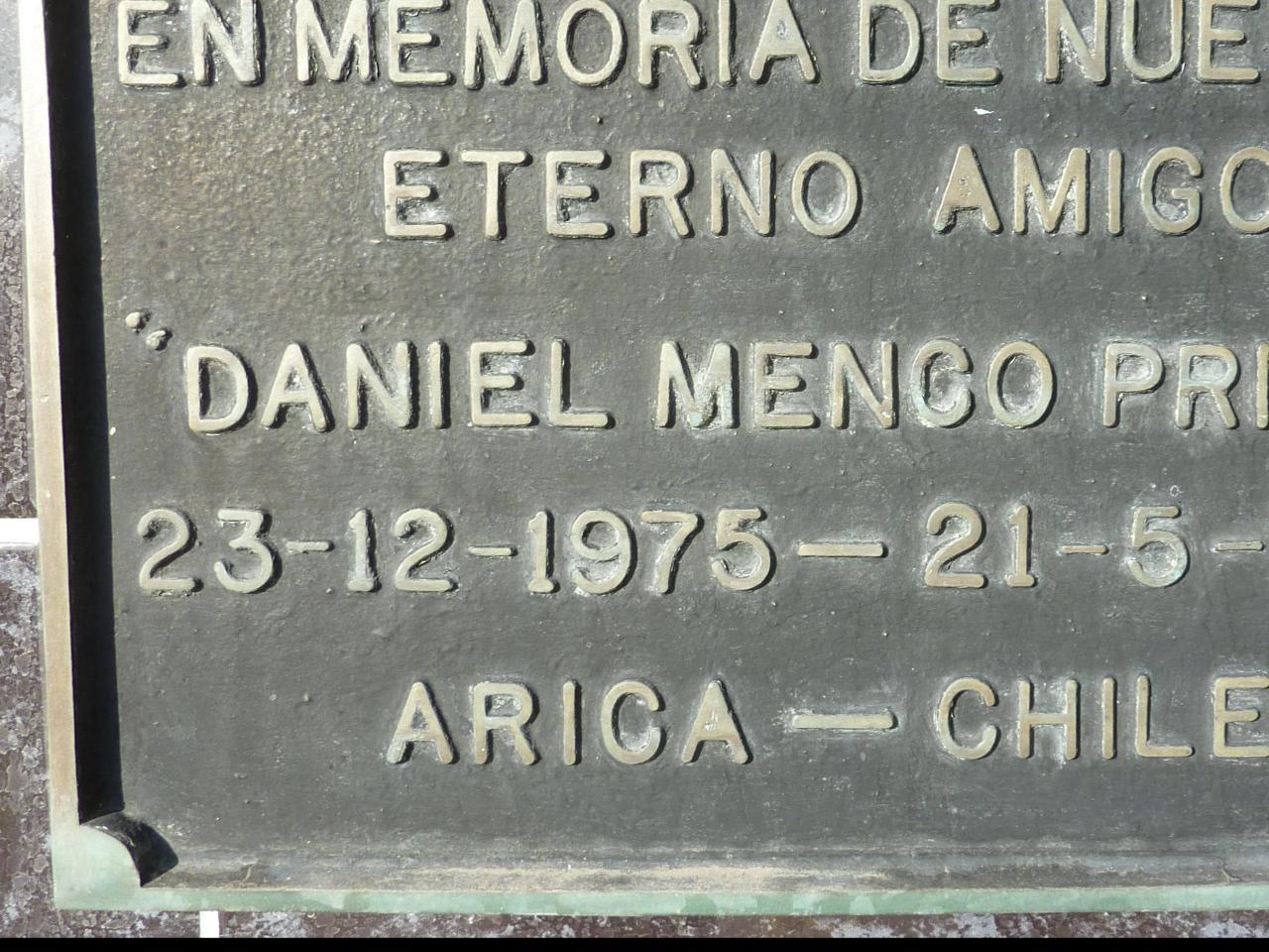 Imagen del monumento En Memoria De Nuestro Eterno Amigo Daniel Menco Prieto 23/12/1975-21/5/1999