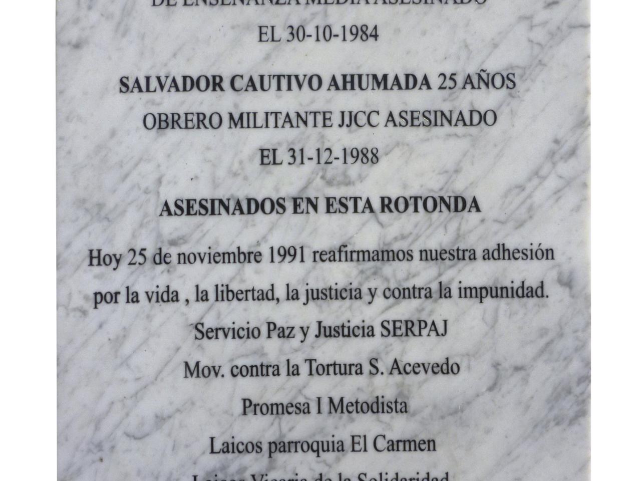 Imagen del monumento Salvador Cautivo Y Luis Contrera- Víctimas De La Dictadura