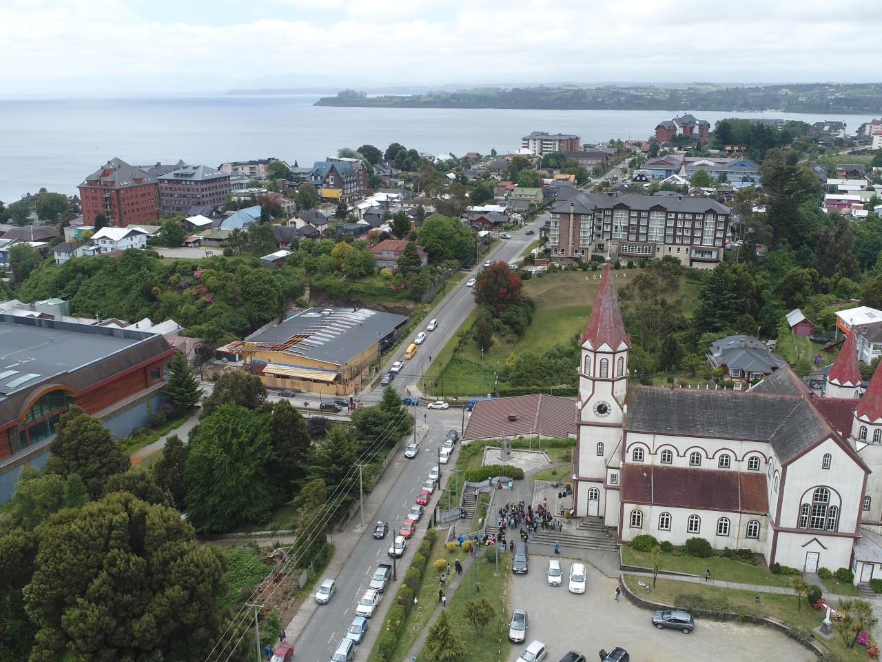 Imagen aerea del monumento Iglesia Parroquial del Sagrado Corazón