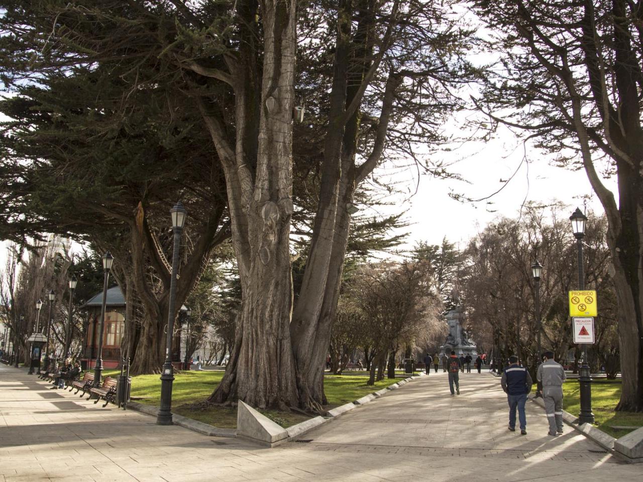 Imagen del monumento Plaza Muñoz Gamero y edificios que la acotan.