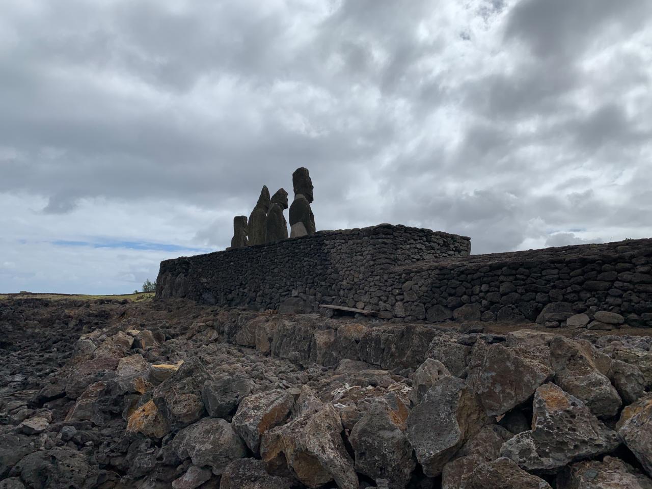 Imagen de A paso firme avanzan las obras para proteger Ahu Vai Uri, en Rapa Nui, impulsadas por el CMN