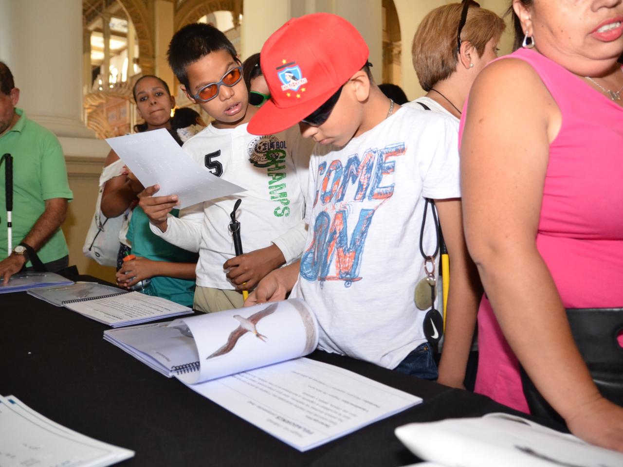 Imagen de En Día Mundial del Braille Ministra Valdés lanzó libro sobre fauna prehistórica para personas con discapacidad visual