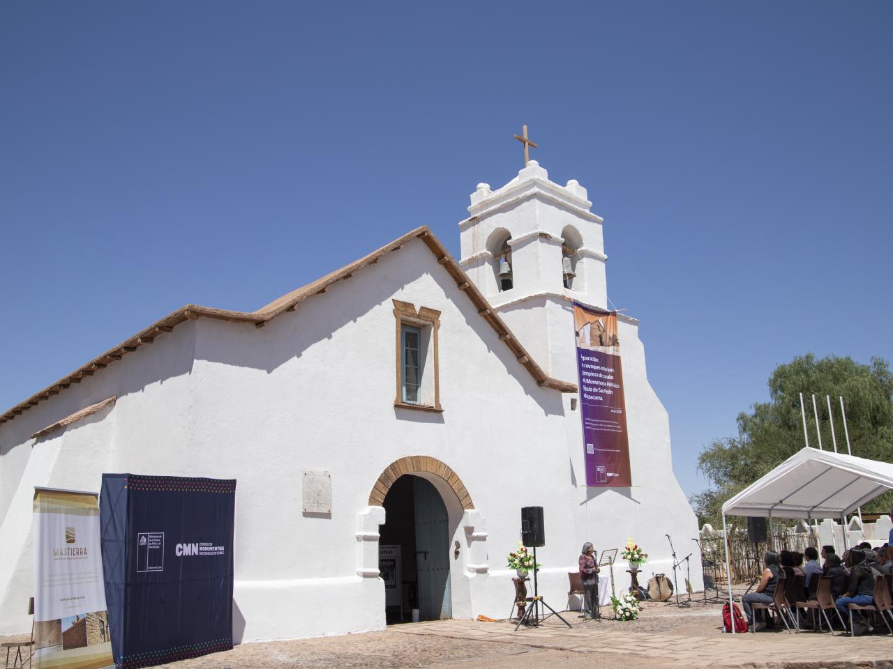 Imagen de Consejo de Monumentos Nacionales inaugura obras que protegerán la estructura de la Iglesia de San Pedro de Atacama
