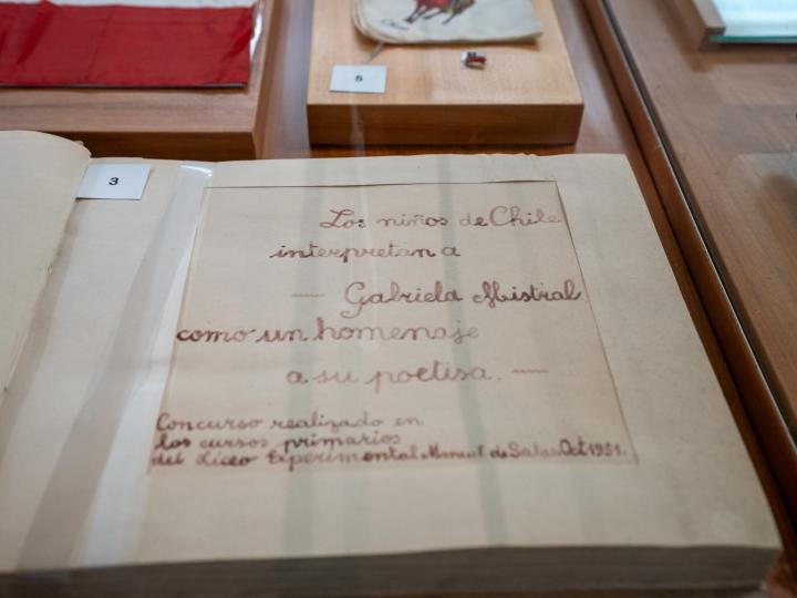 Imagen de parte de las colecciones de Gabriela Mistral