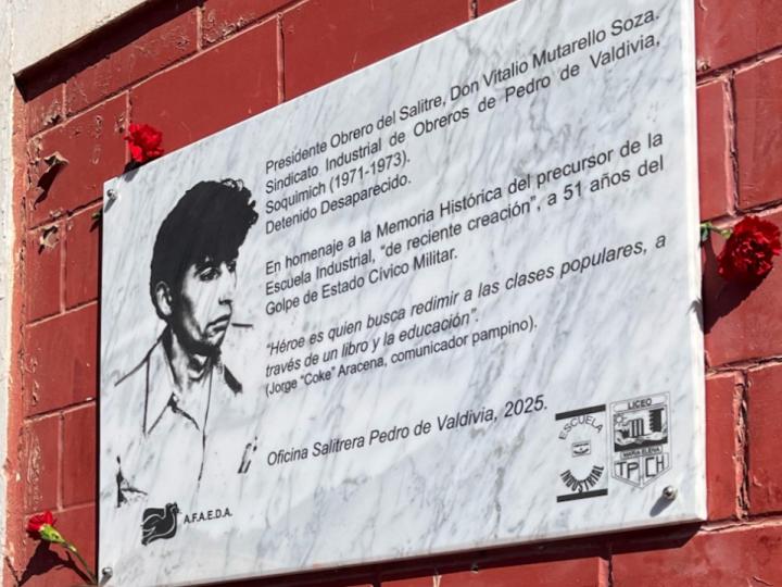 Placa a Vitalio Orlando Mutarello Soza