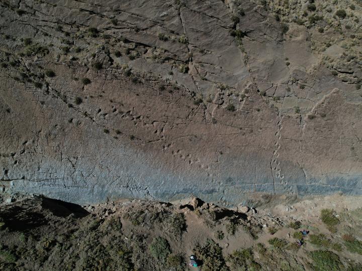 Imagen del monumento Sitio donde se conservan huellas de animales extinguidos en el lugar denominado "Termas del Flaco"
