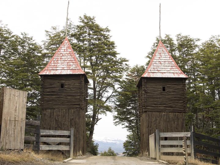 Imagen del monumento Fuerte Bulnes y toda la península denominada Punta Santa Ana
