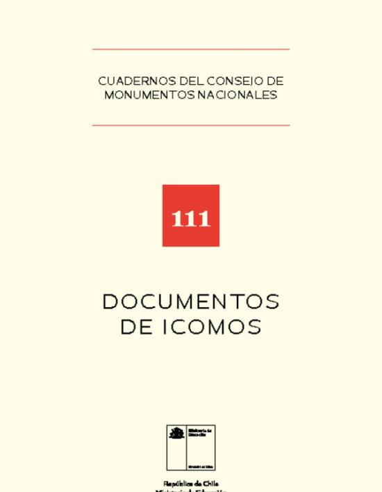 Imagen de Cuaderno N° 111 Documentos de Icomos