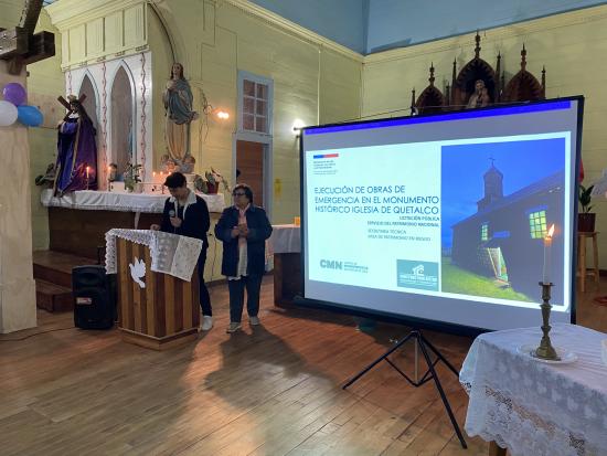 Imagen de Con éxito culminan obras de emergencia en Iglesia de Quetalco, en Chiloé