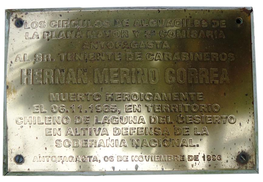 Imagen del monumento Teniente Hernán Merino Correa