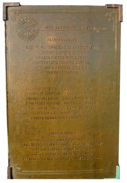 Imagen del monumento Hito De Capricornio