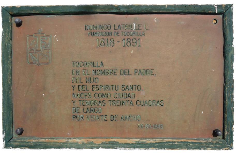 Imagen del monumento Domingo Latrille Fundador De TocopilLa