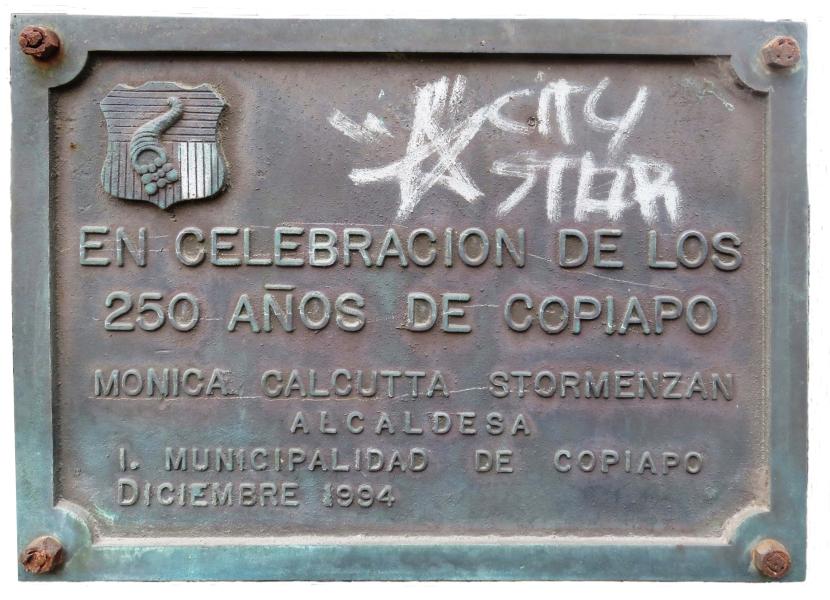 Imagen del monumento En Celebración A Los 250 Años De Copiapó