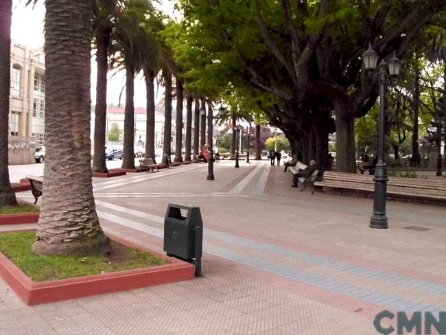 Imagen del monumento Plaza de Armas de Curicó con todos los edificios que la circundan