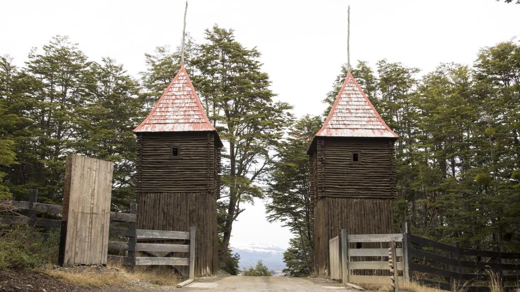 Imagen del monumento Fuerte Bulnes y toda la península denominada Punta Santa Ana