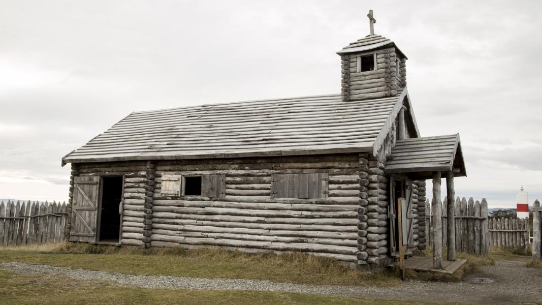 Imagen del monumento Fuerte Bulnes y toda la península denominada Punta Santa Ana