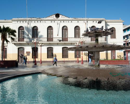 Imagen del monumento La Estación del ferrocarril de Arica - La Paz y su andén