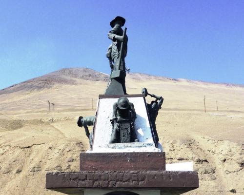 Imagen del monumento Al trabajador Pampino