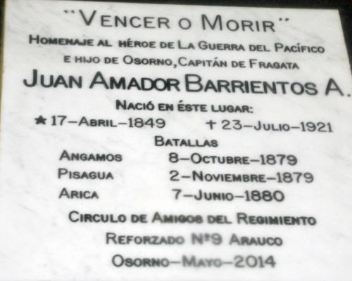 Imagen del monumento Juan Amador Barrientos