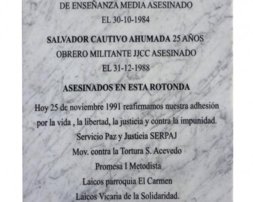 Imagen del monumento Salvador Cautivo Y Luis Contrera- Víctimas De La Dictadura