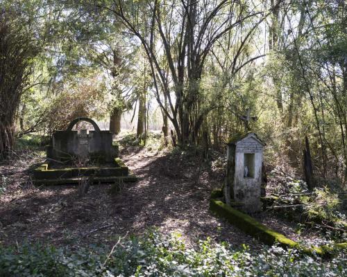 Imagen del monumento Eltun (cementerio mapuche) de Pelal Rucahue del lof Manquilef