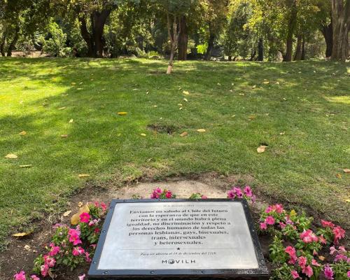 Fotografía de la placa conmemorativa