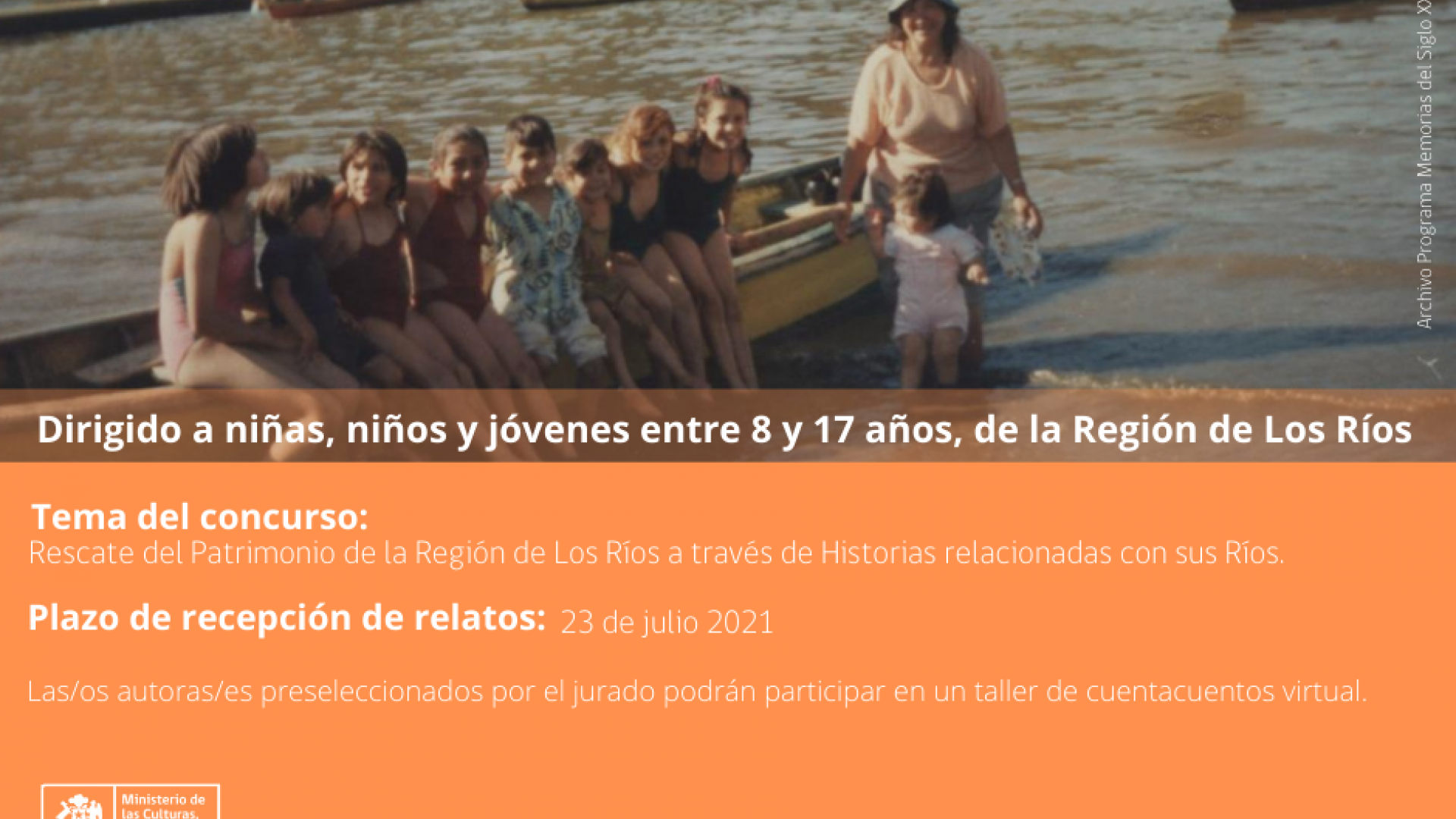 Imagen de Concurso de Relatos 2021 “Patrimonio Fluvial: Historias en Los Ríos”