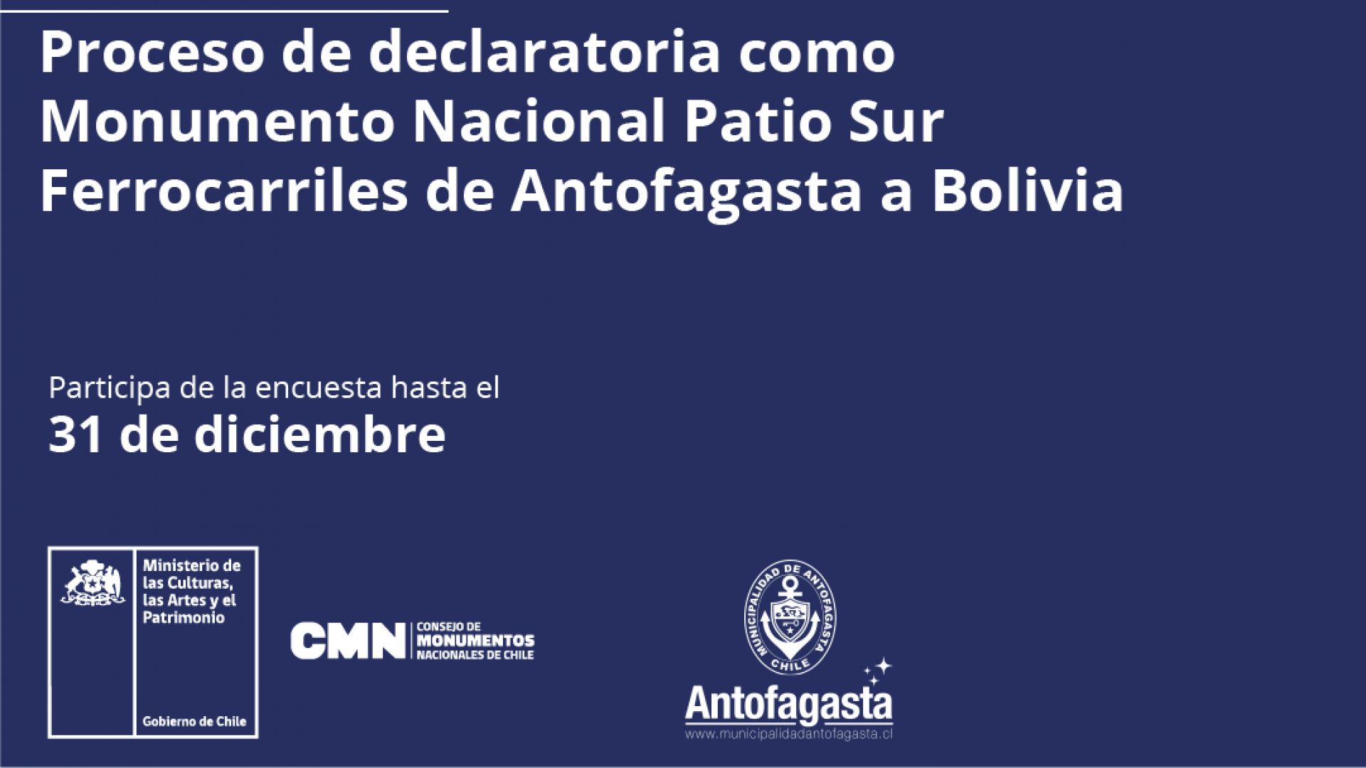 Imagen de Consulta ciudadana proceso de declaratoria como Monumento Nacional patio sur ferrocarriles de Antofagasta Bolivia