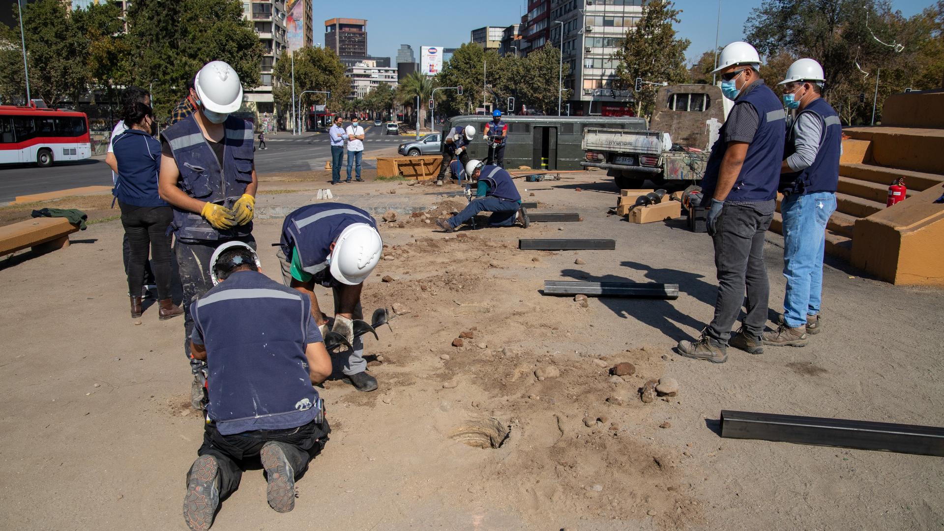 Imagen de Instalación de faenas y cierre perimetral temporal para ejecutar obras de reforzamiento acordadas por el Consejo de Monumentos