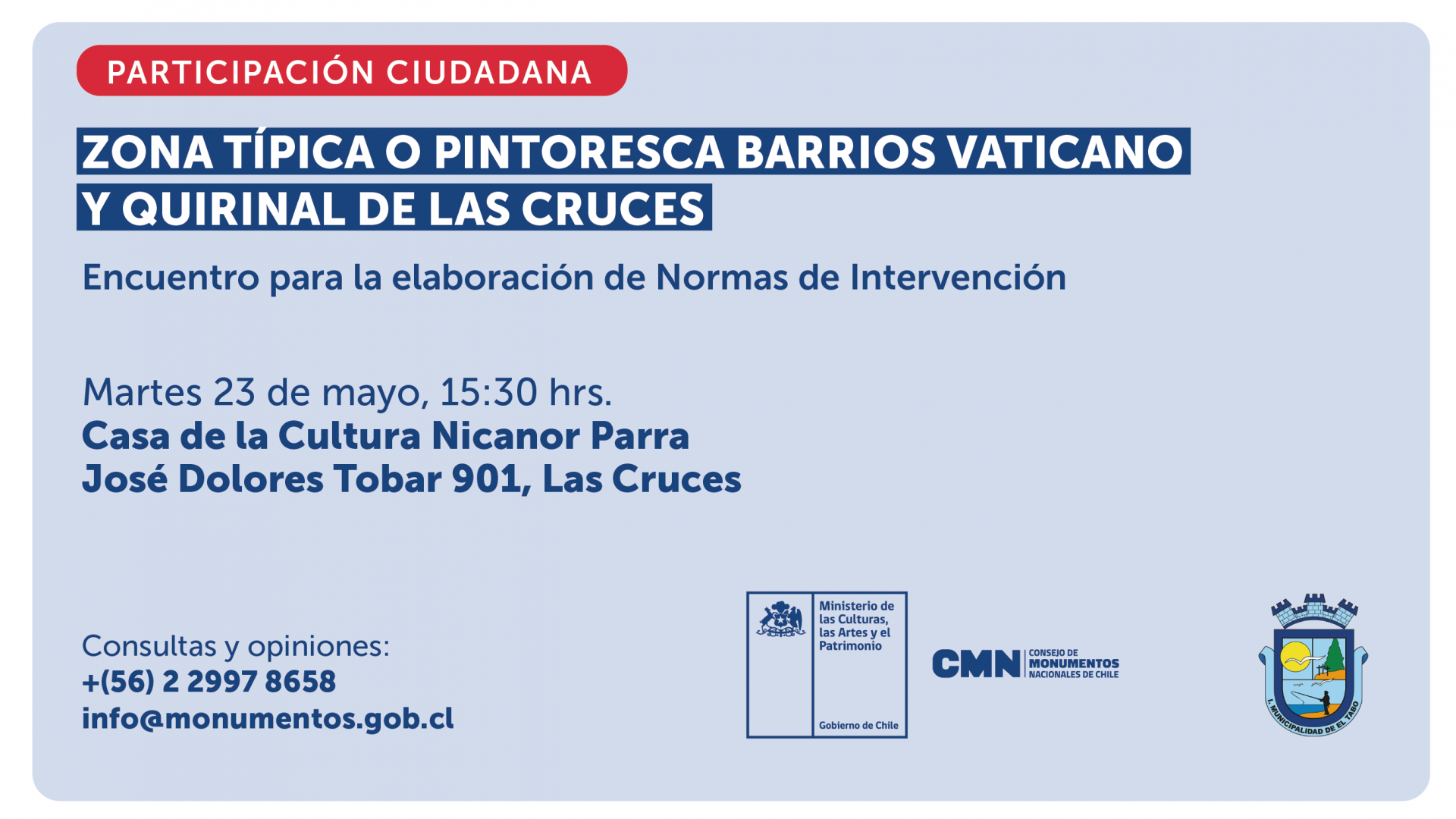 Imagen de 3° ENCUENTRO DE PARTICIPACIÓN DE CIUDADANA NORMAS DE INTERVENCIÓN  BARRIOS VATICANO Y QUIRINAL, LAS CRUCES