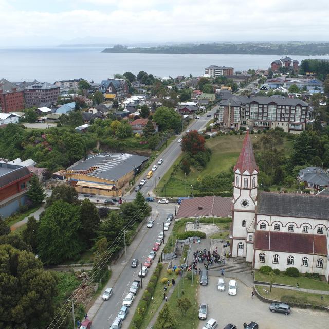 Imagen aerea del monumento Iglesia Parroquial del Sagrado Corazón