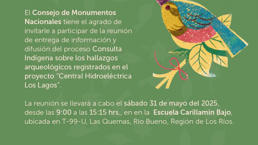 Imagen de Reunión de entrega de información y difusión del proceso de Consulta Indígena sobre los hallazgos arqueológicos registrados en el proyecto “Central Hidroeléctrica Los Lagos”