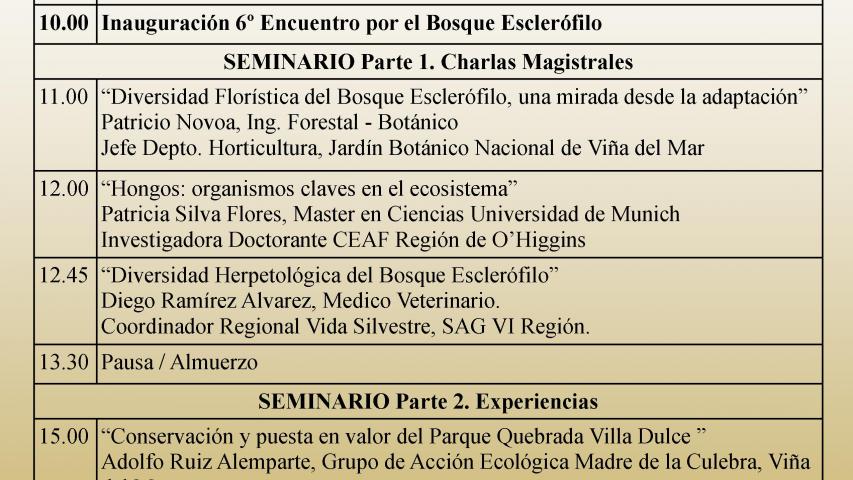 Imagen de Encuentro por el Bosque Esclerófilo, Patrimonio y Herencia Natural de Chile Central