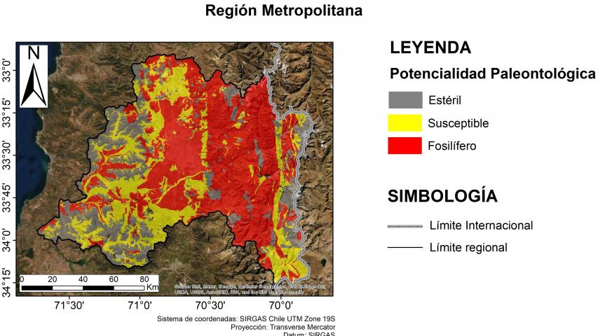 Imagen de CMN revela el potencial paleontológico de la Región Metropolitana: 49% del territorio podría contener fósiles incluso desde el Jurásico