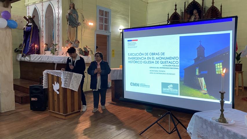Imagen de Con éxito culminan obras de emergencia en Iglesia de Quetalco, en Chiloé